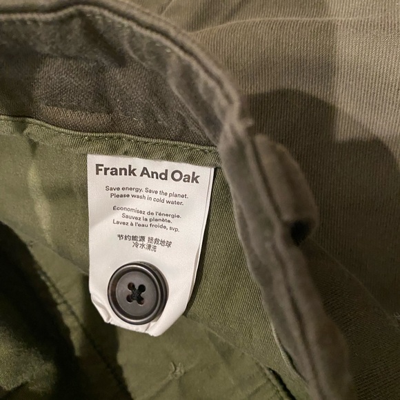 Men's Frank & Oak Tapered Olive Green Pants Size 34 W x 31L - Picture 4 of 5